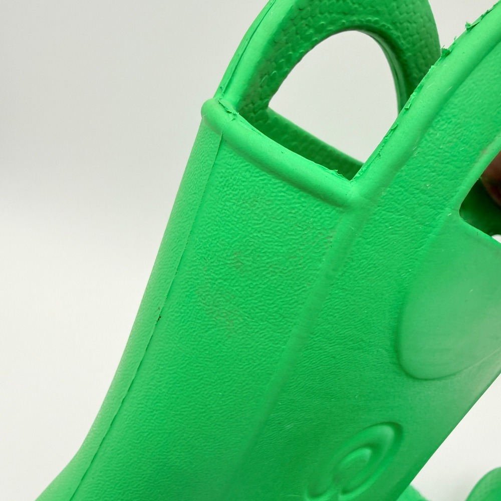 Crocs Rain Boot Handle It Kids J1 Green Waterproof Lightweight Outdoors School - Picture 9 of 9